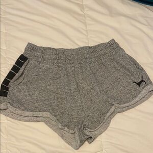 PINK Victoria's Secret Gray Athletic Shorts with Curved Hem